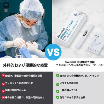 【代引きOK】Bikenda® 非侵襲レーザーペン｜自宅で安全にほくろ・いぼをケア🌸