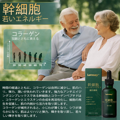 【代金引換だよ】𝐿𝑜𝑡𝑚𝑎𝑦® 幹細胞 と コラーゲンペプチド 経口 滴剤 💧 (たるんだ肌を引き締め、シワの形成を軽減) 🍀（副本）